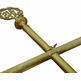 Vara porta estandarte de bronce con IHS