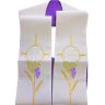 Estolón litúrgica bordado JHS | Reversible blanco / morado 