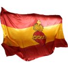 Bandera de España con el Sagrado Corazón