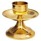 Candelero de mesa en bronce acabado sencillo