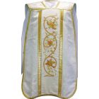 Casulla romana de tela damasco beige