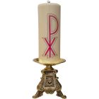 Candelabro de altar con vela de parafina 8 cm.