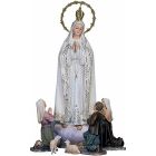 Virgen de Fátima con los tres pastores