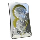 Icono de plata 13 cm. - Virgen María con Niño