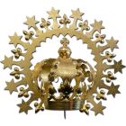 Corona imperial con aureola de estrellas y flores de lis