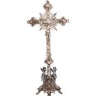 Crucifijo para mesa de altar hecho en plata