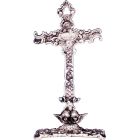 Cruz de plata para mesa de estilo barroco