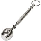 Hisopo de metal niquelado | 21 cm. largo