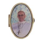 Porta rosarios del Papa Francisco ovalado