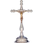 Crucifijo de plata con Cristo dorado