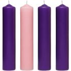 Vela de Adviento | Set dos colores | 5 x 27 cm.