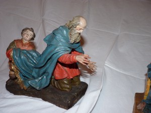 Rey Mago adorando del Belén original del Maestro Salzillo