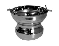 Acetre liso fabricado en metal plateado