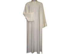 Alba lisa de cremallera frontal beige