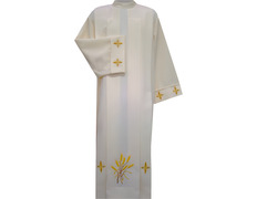 Alba de poliéster con espigas de trigo bordadas