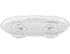 Bandeja de cristal para vinajeras de misa