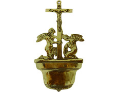 Benditera de pared con Ángeles arrodillados y Jesús crucificado