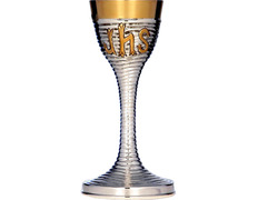 Cáliz de plata con JHS dorado