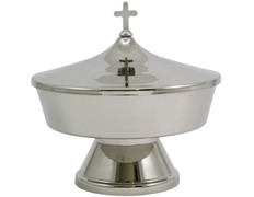 Copón dos especies de metal baño plateado