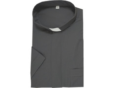 Añadir a la cesta Camisa cuello clergyman | Gris oscuro | Manga corta Camisa cuello clergyman | Gris oscuro | Manga corta