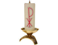 Candelero de fundición para mesa con vela