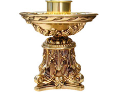 Candelero de mesa en bronce con casquillo