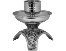 Candelero para mesa fabricado en fundición | Plateado