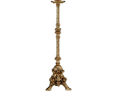 Candelero de pie en bronce con 115 cm. de altura