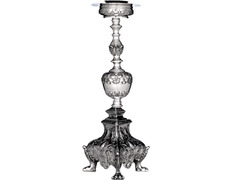 Candelero de pie fabricado en plata de ley