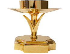 Candelero con base dorada
