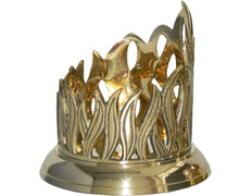 Candelero de metal con 8 cm. de diámetro