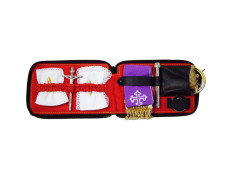 Cartera de Sacramentos semirrígida con interior en color rojo
