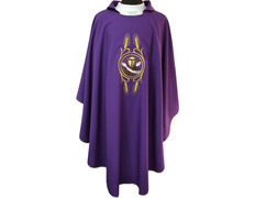 Casulla bordado Franciscano morado