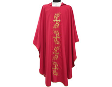 Añadir a la cesta Casulla bordada con Cruces doradas rojo Casulla bordada con Cruces doradas rojo