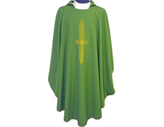Casulla con Cruz bordada | Cuatro colores litúrgicos verde