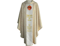 Casulla con galón central Sagrado Corazón