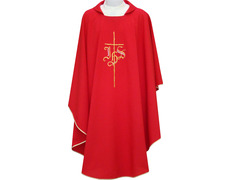 Casulla barata con estola lisa rojo