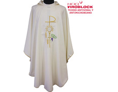 Casulla HeiQ Viroblock | Vestimenta litúrgica antiviral y antimicrobiana beige