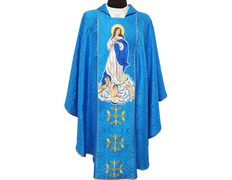 Casulla mariana bordada | Virgen Purísima