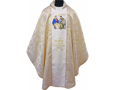 Casulla Sagrada Familia en Navidad