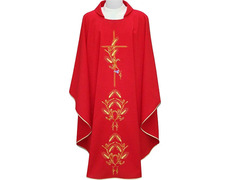 Añadir a la cesta Casulla con bordados dorados rojo Casulla con bordados dorados rojo