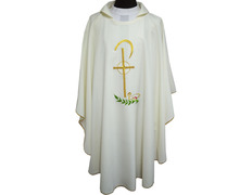 Casulla sacerdotal bordada | Precio económico beige