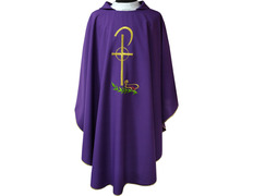 Casulla sacerdotal bordada | Precio económico morado