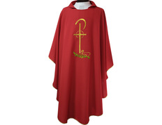 Casulla sacerdotal bordada | Precio económico rojo