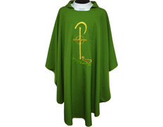 Casulla sacerdotal bordada | Precio económico verde