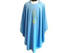 Añadir a la cesta Casulla bordada | Casulla en seis colores azul Casulla bordada | Casulla en seis colores azul