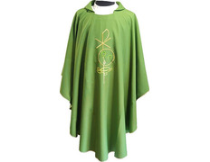Añadir a la cesta Casulla bordada | Casulla en seis colores verde Casulla bordada | Casulla en seis colores verde