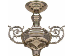 Juego de dos ciriales procesionales plateado