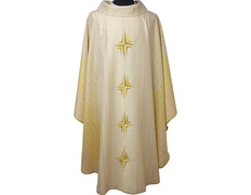 Casulla en cuatro colores | Bordados Cruz beige