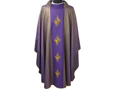 Casulla en cuatro colores | Bordados Cruz morado